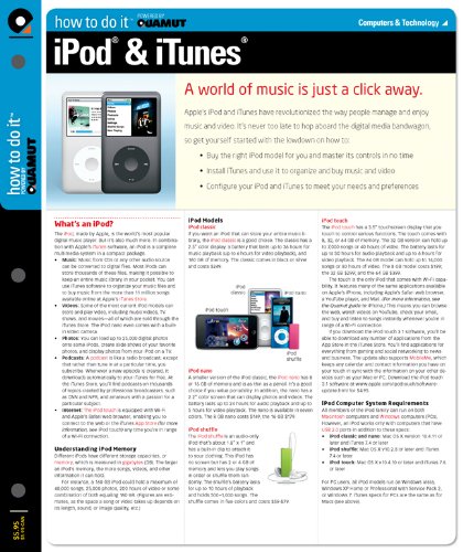 Beispielbild fr iPod and iTunes (Quamut) zum Verkauf von Wonder Book