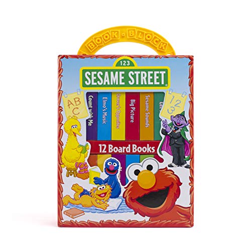 Imagen de archivo de Sesame Street Elmo, Big Bird, and More! - My First Library Board Book Block 12-Book Set " First Words, Shapes, Counting, Colors, and More! - PI Kids a la venta por HPB-Emerald