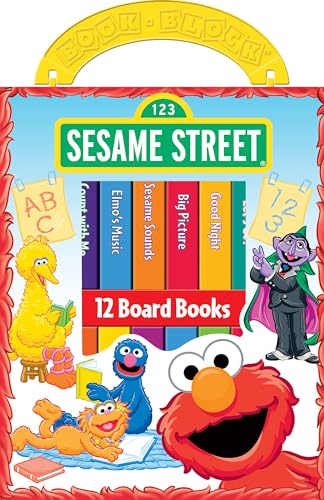 Stock image for Sesame Street Elmo, Big Bird, and More! - My First Library Board Book Block 12-Book Set  " First Words, Shapes, Counting, Colors, and More! - PI Kids for sale by HPB-Emerald