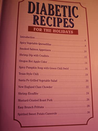 Imagen de archivo de Diabetic Recipes for the Holidays a la venta por Better World Books: West