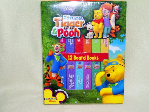 Stock image for MY FIRST LIBRARY: MY FRIENDS TIGGER & POOH.BLOCK BOOK.; INCLUDES.;. SHAPES OPPOSITES EEYORE GETS A HELPING HAND, COUNTING HOME,SWEET HOME,NATURE WORDS,FAVORITE THINGS,GOOD NIGHT, PIGLET,ANIMAL,SHOW POOH GETS HIS HONEY,MY FRIENDS, POOH S ACTION WORDS for sale by WONDERFUL BOOKS BY MAIL
