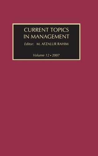 9781412807395: Current Topics in Management: Volume 12