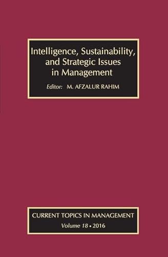 Imagen de archivo de Intelligence, Sustainability, and Strategic Issues in Management: Current Topics in Management a la venta por ThriftBooks-Atlanta