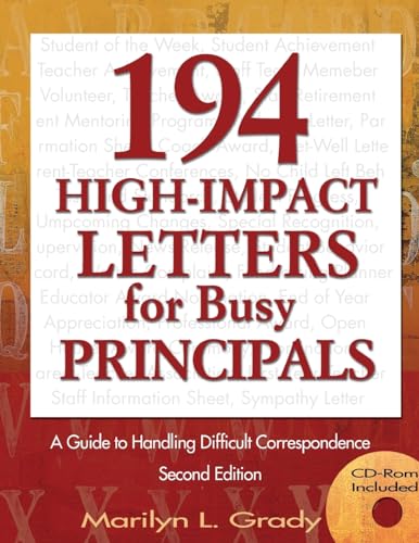 Stock image for 194 High-Impact Letters for Busy Principals: A Guide to Handling Difficult Correspondence for sale by Goodwill of Colorado