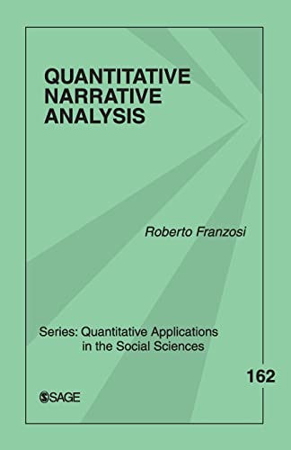 Stock image for Quantitative Narrative Analysis (Quantitative Applications in the Social Sciences) for sale by HPB-Red