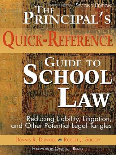 Beispielbild fr The Principal's Quick-Reference Guide to School Law: Reducing Liability, Litigation, and Other Potential Legal Tangles zum Verkauf von HPB-Red