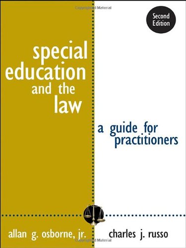 Imagen de archivo de Special Education and the Law : A Guide for Practitioners a la venta por Better World Books