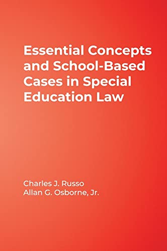 Stock image for Essential Concepts and School-Based Cases in Special Education Law for sale by THE SAINT BOOKSTORE