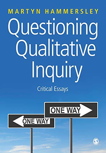 Stock image for Questioning Qualitative Inquiry : Critical Essays for sale by Better World Books