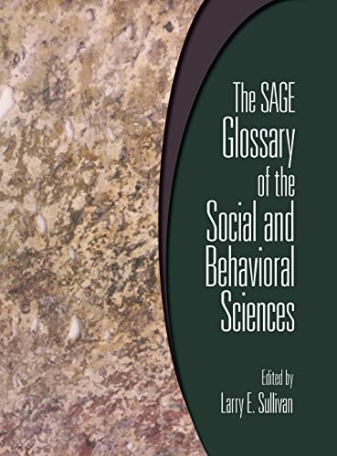 Beispielbild fr The SAGE Glossary of the Social and Behavioral Sciences zum Verkauf von Better World Books