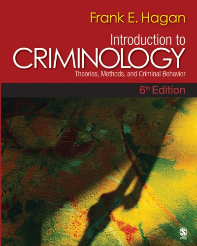 Imagen de archivo de Introduction to Criminology : Theories, Methods, and Criminal Behavior a la venta por Better World Books