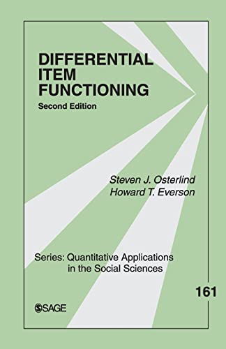 Differential Item Functioning (Quantitative Applications in the Social Sciences) (9781412954945) by Osterlind, Steven J.; Everson, Howard T.