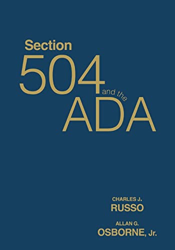 Beispielbild fr Section 504 and the ADA zum Verkauf von ThriftBooks-Dallas