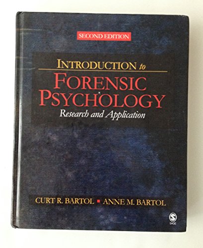 Imagen de archivo de Introduction to Forensic Psychology: Research and Application a la venta por Buyback Express