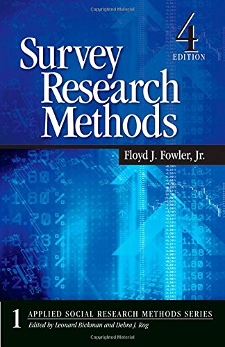 Imagen de archivo de Survey Research Methods (Applied Social Research Methods Series, No. 1) a la venta por SecondSale
