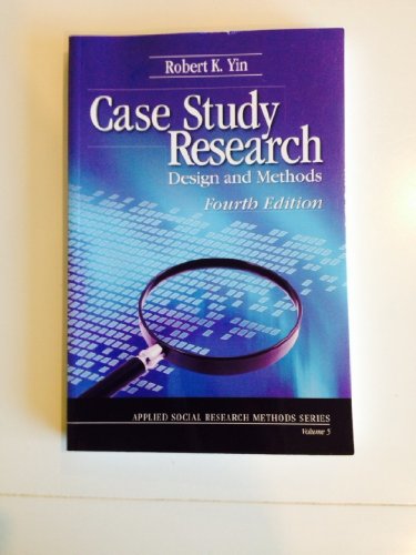 Imagen de archivo de Case Study Research: Design and Methods (Applied Social Research Methods) a la venta por BooksRun