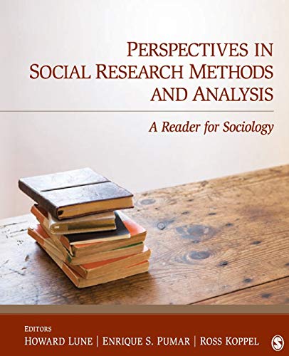 Imagen de archivo de Perspectives in Social Research Methods and Analysis: A Reader for Sociology a la venta por SecondSale