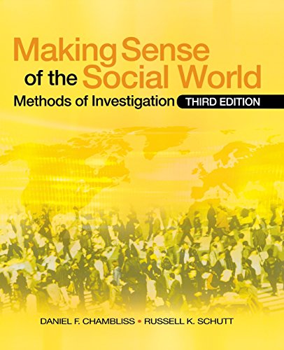 Beispielbild fr Making Sense of the Social World : Methods of Investigation zum Verkauf von Better World Books: West