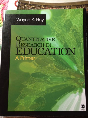 Beispielbild fr Quantitative Research in Education : A Primer zum Verkauf von Better World Books