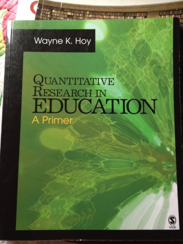 Imagen de archivo de Quantitative Research in Education: A Primer a la venta por SecondSale