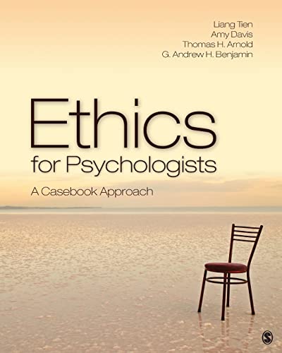 Beispielbild fr Ethics for Psychologists: A Casebook Approach zum Verkauf von GF Books, Inc.