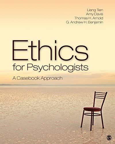 Stock image for Ethics for Psychologists: A Casebook Approach for sale by GF Books, Inc.
