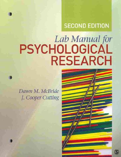 9781412979764: Lab Manual for Psychological Research