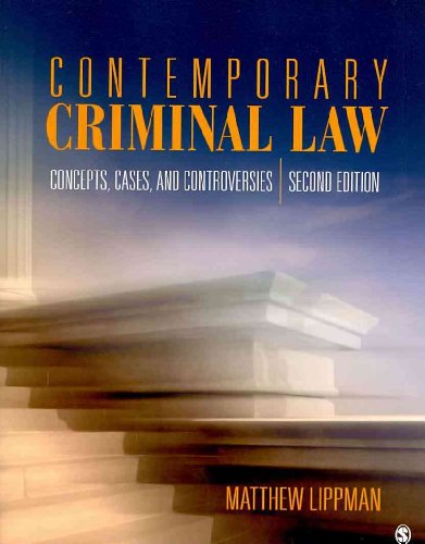 Beispielbild fr Contemporary Criminal Law : Concepts, Cases, and Controversies zum Verkauf von Better World Books