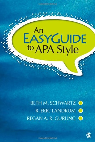 Stock image for An EasyGuide to APA Style for sale by SecondSale
