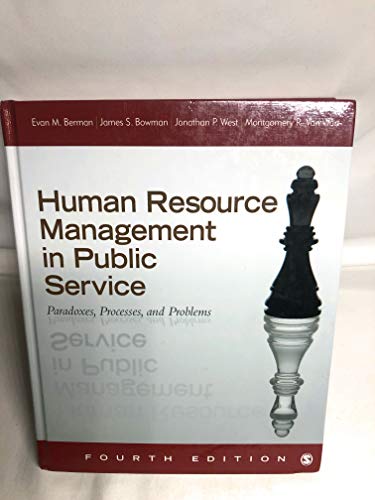 Beispielbild fr Human Resource Management in Public Service: Paradoxes, Processes, and Problems zum Verkauf von Bookmonger.Ltd