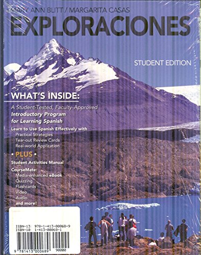 9781413000689: Exploraciones (with Student Activities Manual and Spanish CourseMate Printed Access Card)
