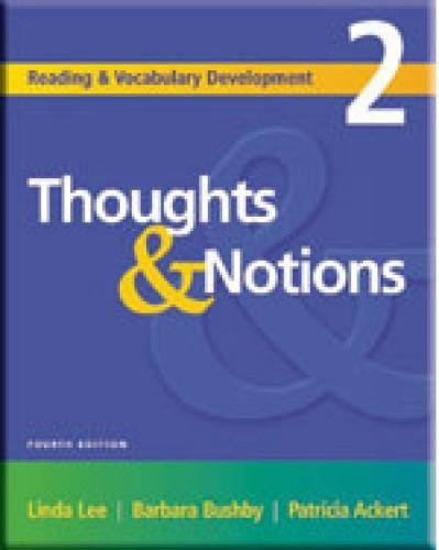 Imagen de archivo de Thoughts & Notions, Second Edition (Reading & Vocabulary Development 2) a la venta por Gulf Coast Books