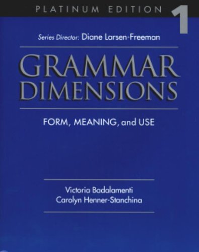 Stock image for Grammar Dimensions 1, Platinum Edition (with Heinle  s Brief Writer  s Handbook) for sale by HPB-Red