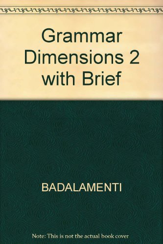 9781413006452: Grammar Dimensions 2 with Brief