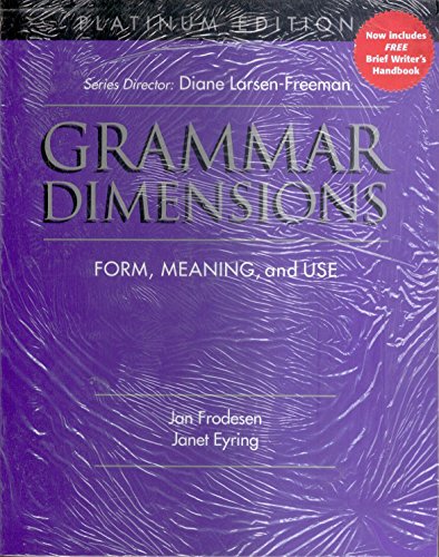 Stock image for Grammar Dimensions 4, Platinum Edition (with Heinle?s Brief Writer?s Handbook) for sale by Georgia Book Company