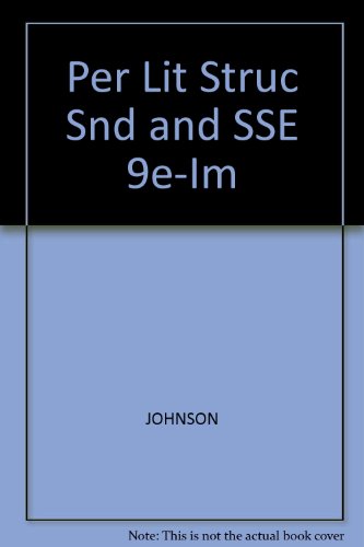 Per Lit Struc Snd and SSE 9e-Im (9781413006551) by JOHNSON; ARP