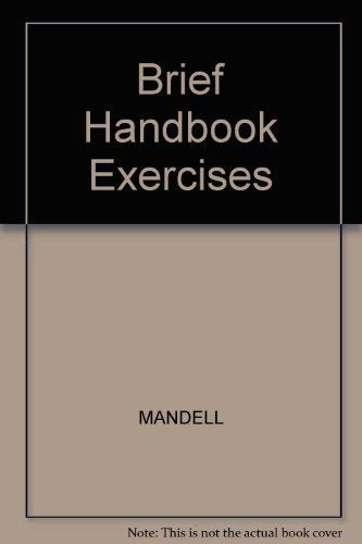9781413007954: The Brief Handbook Exercises