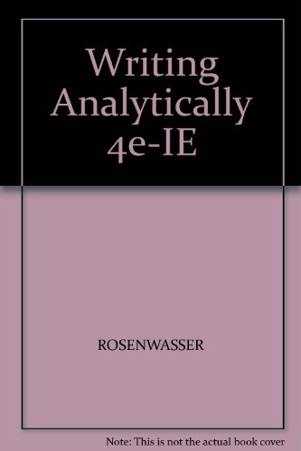 9781413010152: Writing Analytically 4e-IE