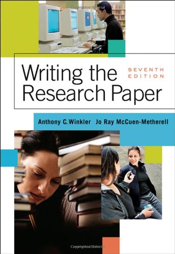 Beispielbild fr Writing the Research Paper: A Handbook zum Verkauf von HPB-Red