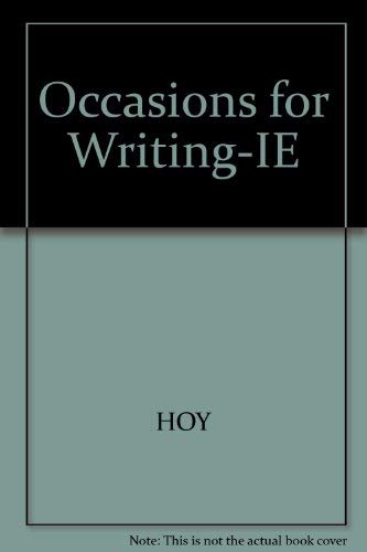 9781413012095: Occasions for Writing-IE