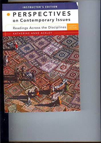 Imagen de archivo de Perspectives on Contemporary Issues: Readings Across Disciplines a la venta por The Book Cellar, LLC