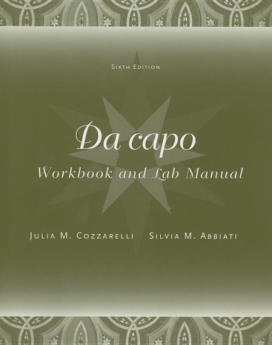 

Workbook/Lab Manual for Da capo, 6th