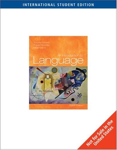 Beispielbild fr An Introduction to Language (8th Edition) zum Verkauf von AwesomeBooks