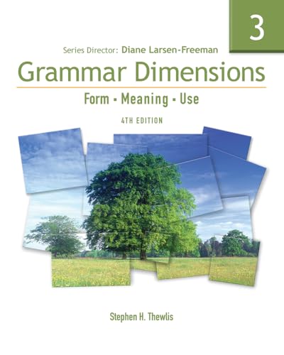 Imagen de archivo de Grammar Dimensions 3 Vol. 3 : Form, Meaning, Use a la venta por Better World Books