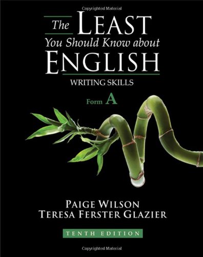 Stock image for The Least You Should Know about English : Writing Skills, Form A for sale by Better World Books: West