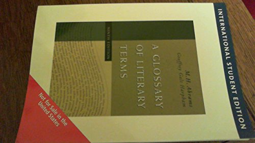 Imagen de archivo de A Glossary of Literary Terms, International Edition a la venta por WorldofBooks