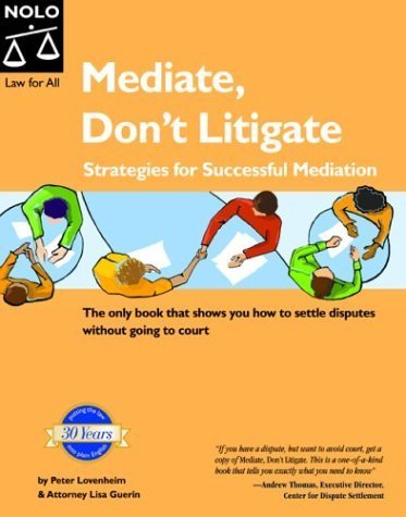 Beispielbild fr Mediate, Don't Litigate : Strategies for Successful Mediation zum Verkauf von Better World Books