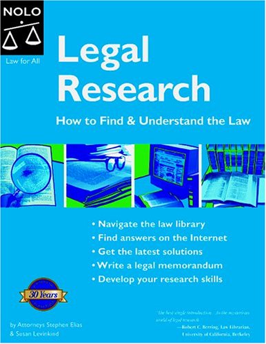 Beispielbild fr Legal Research : How to Find and Understand the Law zum Verkauf von Better World Books