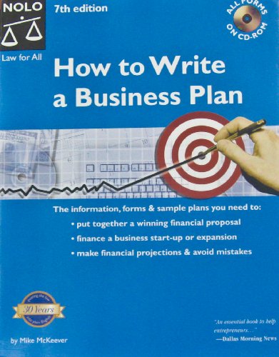 Imagen de archivo de How to Write a Business Plan a la venta por Better World Books