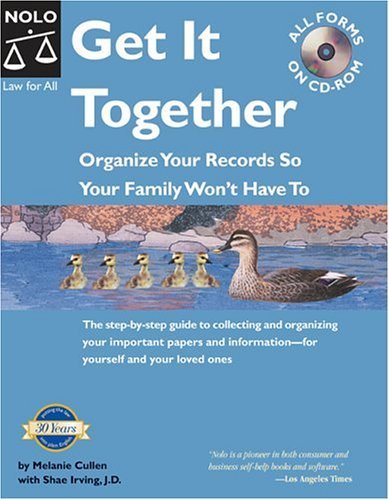 Beispielbild fr Get It Together : Organize Your Records So Your Family Won't Have To zum Verkauf von Better World Books